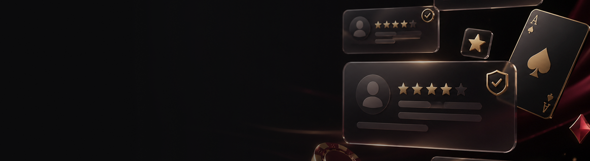 &nbsp;
Del din casinooplevelse
Opret en gratis profil for at skrive en anmeldelse, vurdere et casino og hjælpe andre brugere med at sammenligne.